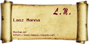 Lasz Manna névjegykártya
